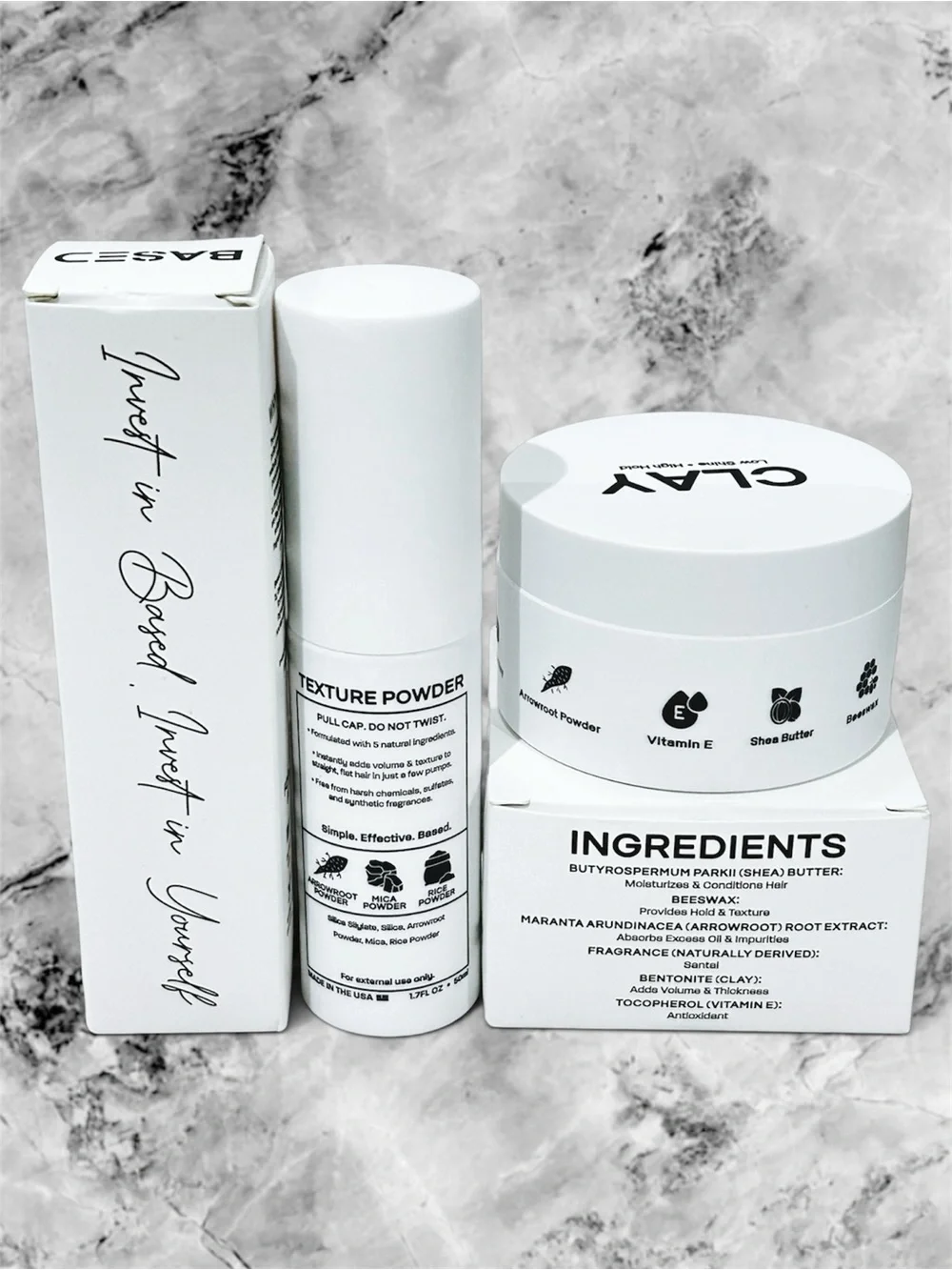BASED Bodyworks Matte Texture Duo Hair Clay + Powder Volumizing Matte Set NIB